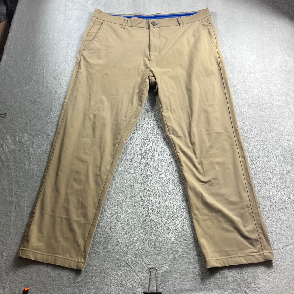 Twillory Technical Fabric Pants Mens 38x30 Tailored Fit Khaki Tan Performance